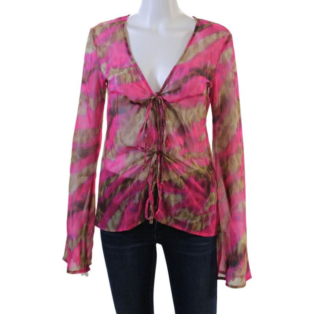 Bananhot Womens Vanessa Cover Up - Pink Brown Jungle Size XS/S